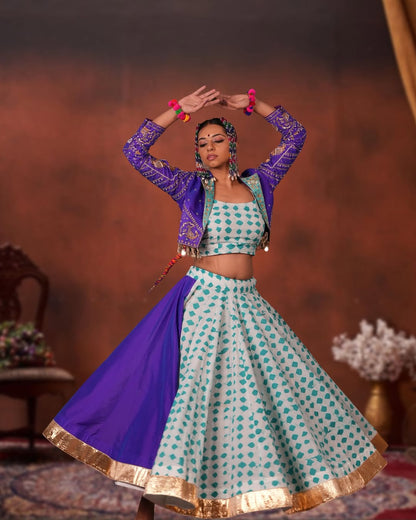 Midnight Purple Navaratri Chaniya Choli Set