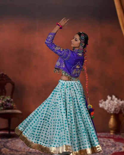 Midnight Purple Navaratri Chaniya Choli Set
