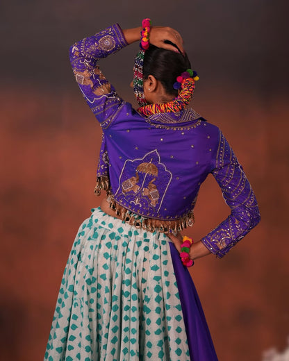 Midnight Purple Navaratri Chaniya Choli Set