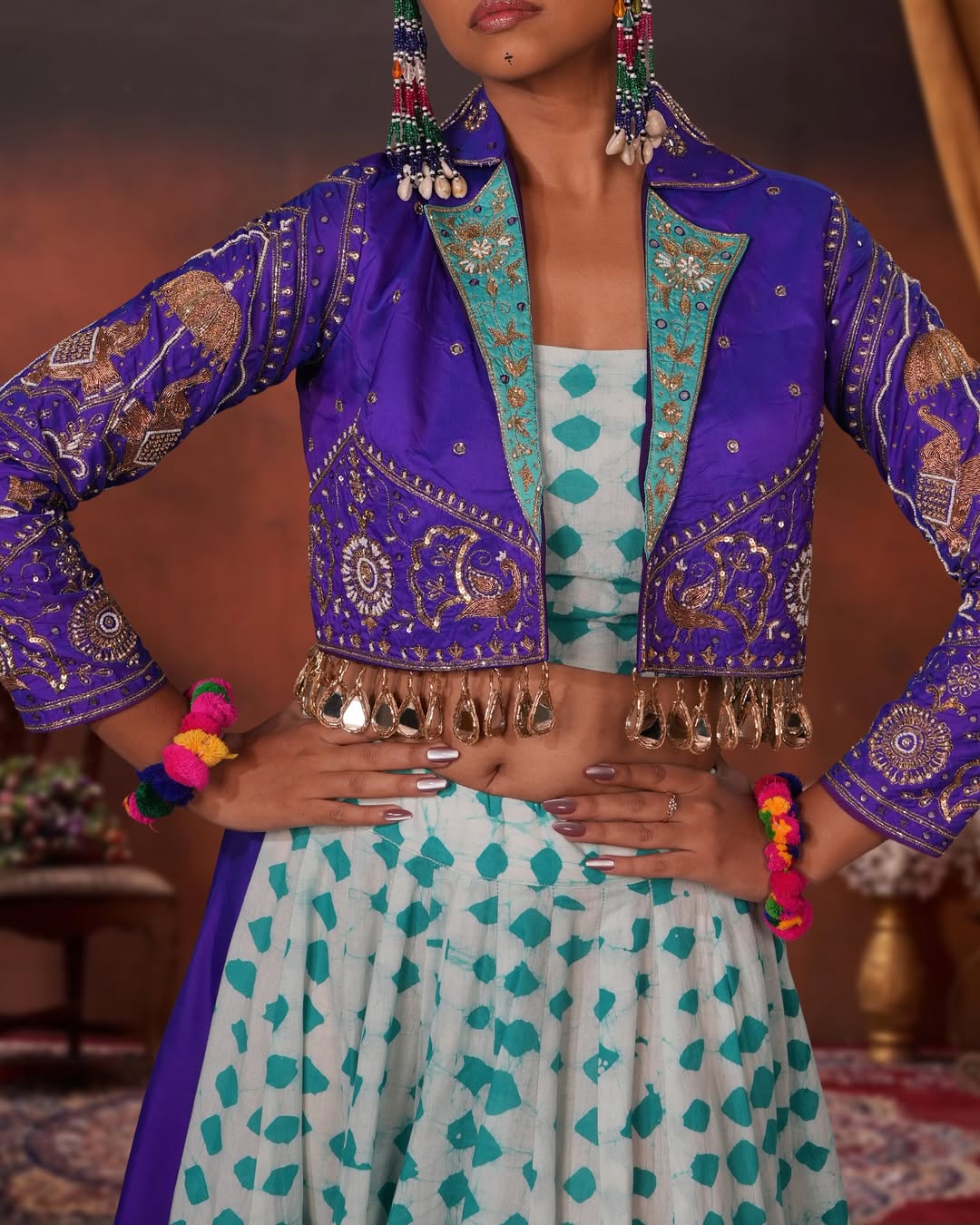 Midnight Purple Navaratri Chaniya Choli Set